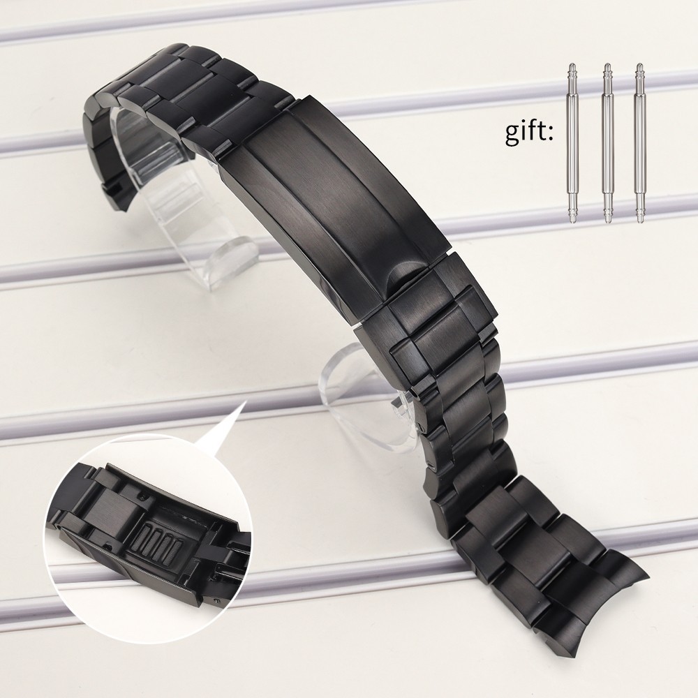 FEIYASHI STEEL 20mm Oyster Bracelet Sliding Lock Buckle Watch Repair Replacement