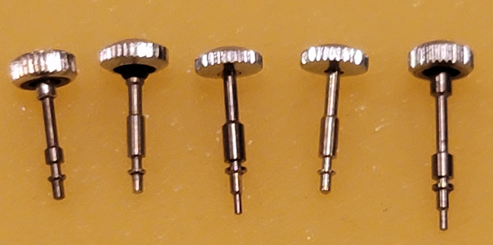 SB1-C1: Lot of 10 Timex Silver-Tone Crowns w/ Stems – Estate Find