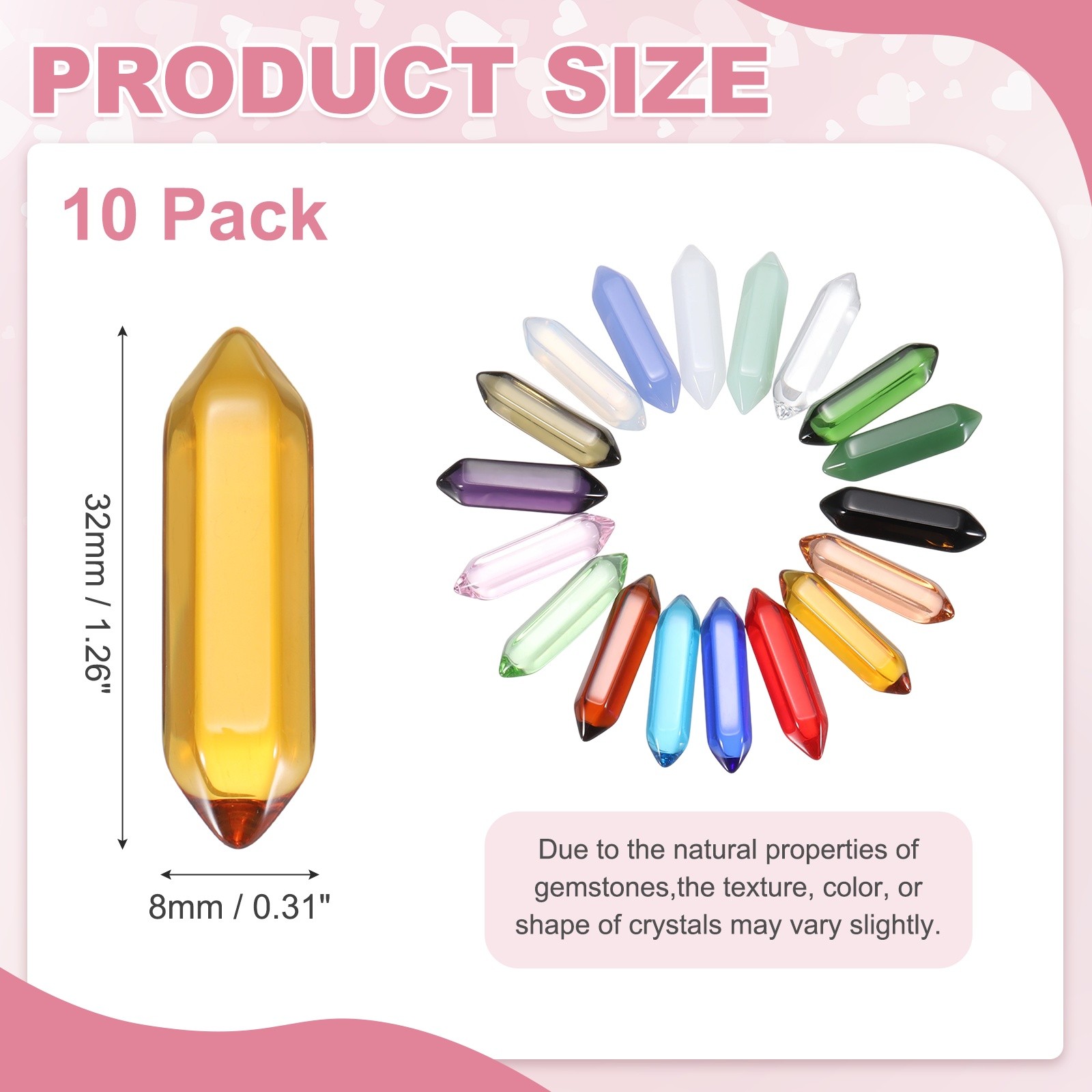 10 Pcs Yellow Crystal Quartz Crystals Polished Crystals Bulk for Jewelry Making