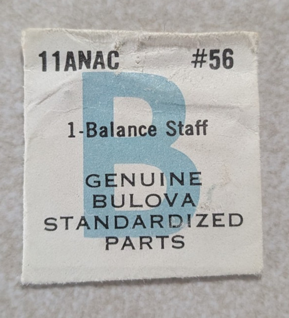 NOS Vintage OEM Bulova Watch 11ANAC Balance Staff – Part #56