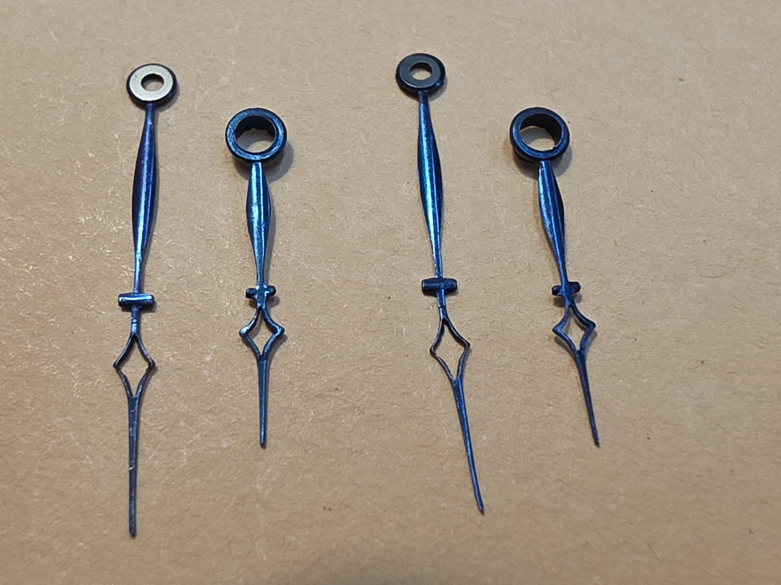 2 Sets Of NOS Elgin 12s Pocket Watch Blue Cathedral Hands 150/90 For Restoration