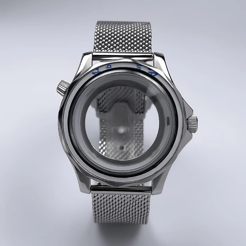 41mm Seamaster 300 Mod Kit Solid Steel Case Mesh Strap 31mm Dial NH35 NH36 Parts