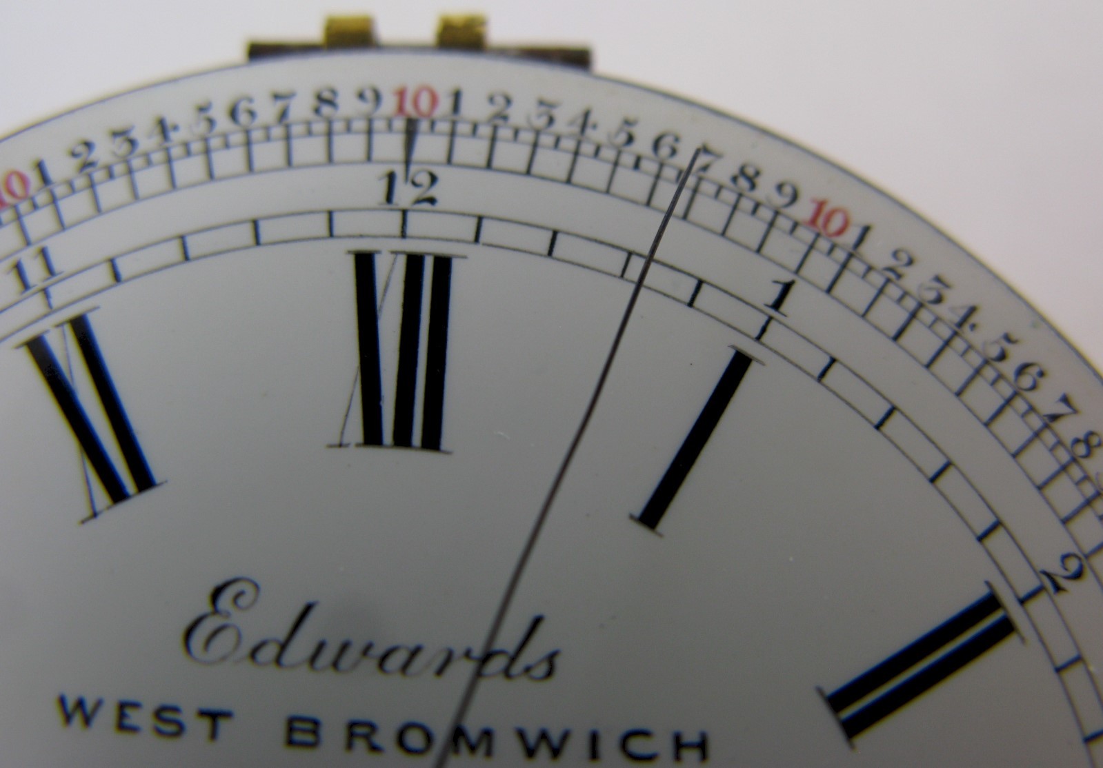 Experimental Pocket stop Watch Edwards West Bromwich Key Wind & Set dia: 48.2 mm