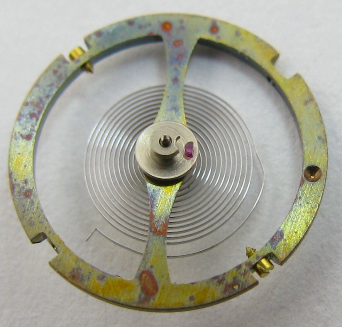 Bulova Watch Movement 10COAC 30 jewels … part complete balance wheel #721