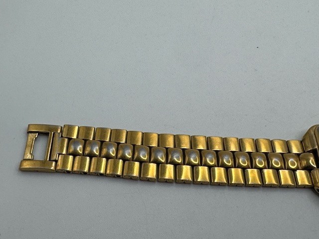 Vintage Mathey Tissot Gold Tone Watch Case and Band ONLY NO Movement