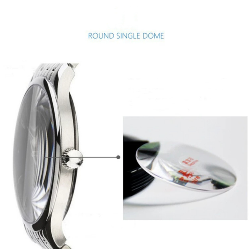 2.0mm Thick Single Dome Sapphire Watch Glass Crystal 32mm-40mm Diameter Option