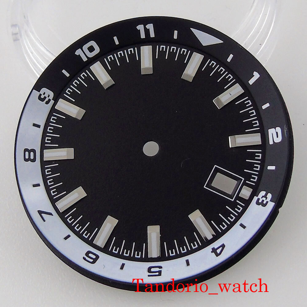 36.6mm Watch Dial For NH35A Automatic Movement Luminous Hands Watch Accessories