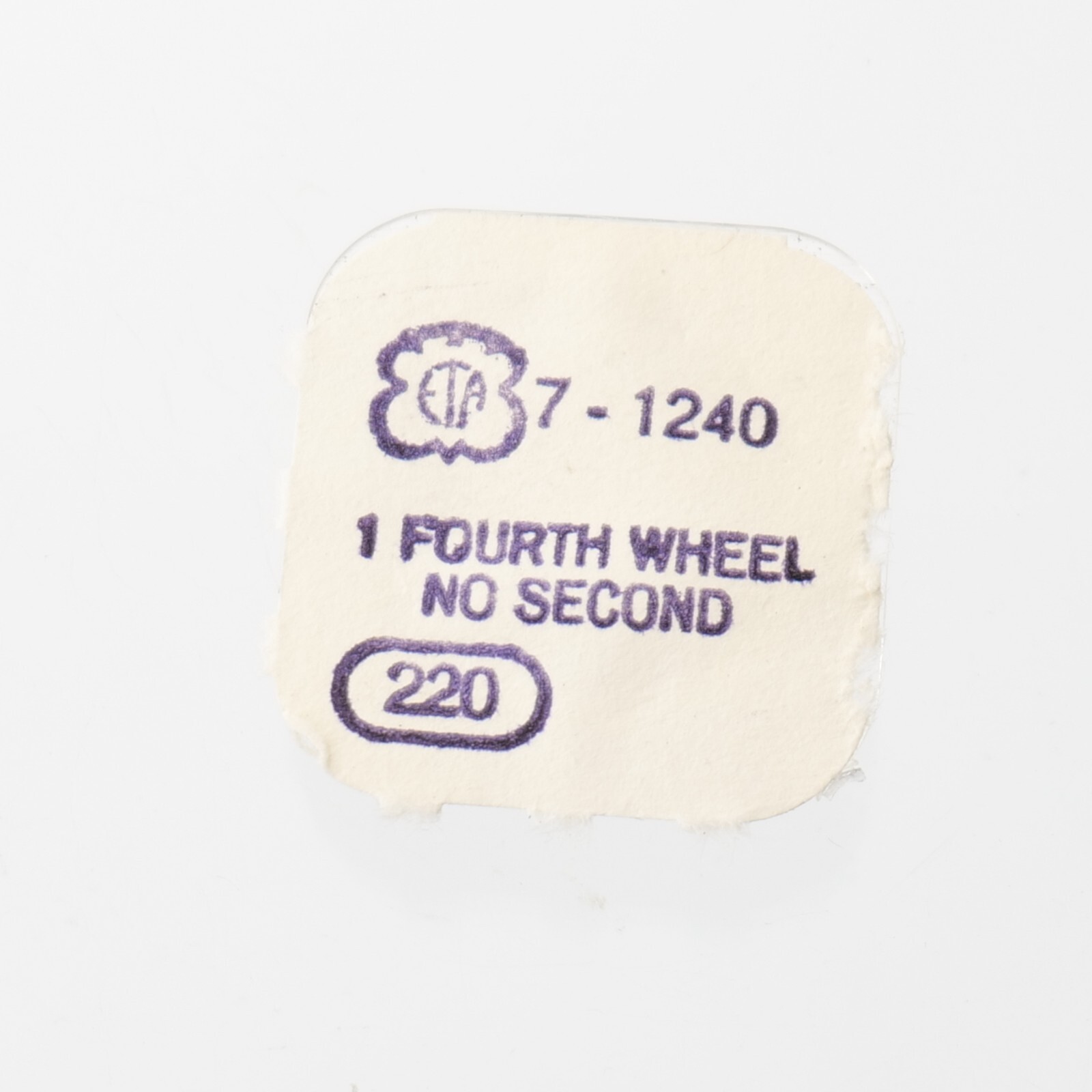ETA 1240, 1241 Watch Fourth Wheel Part #220 Watchmakers New Old Stock (C15D19)