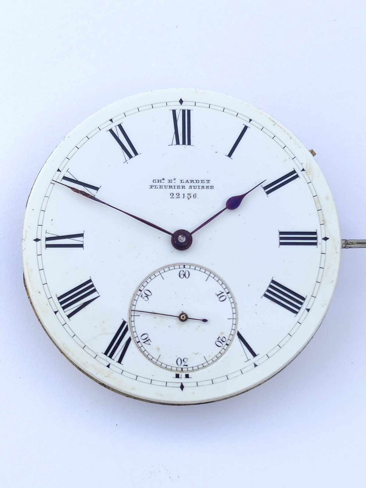 Ch. Ed. Lardet Fleurier Suisse – High grade pocket watch movement – Glashutte