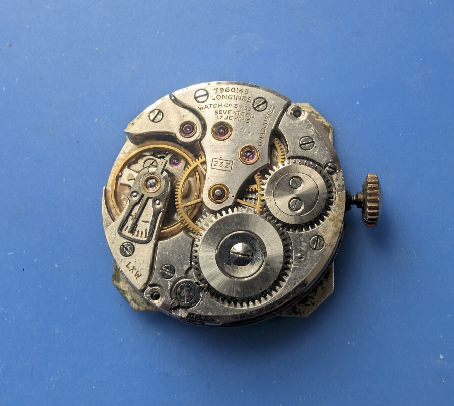 VINTAGE MENS LONGINES CALIBER 23Z WRISTWATCH MOVEMENT RUNNING
