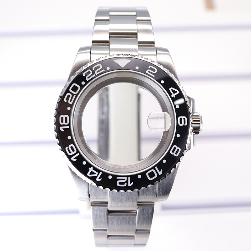 40mm Watch Case Oyster Strap Sapphire Glass For Seiko Nh35 nh36 Eta2824 PT5000
