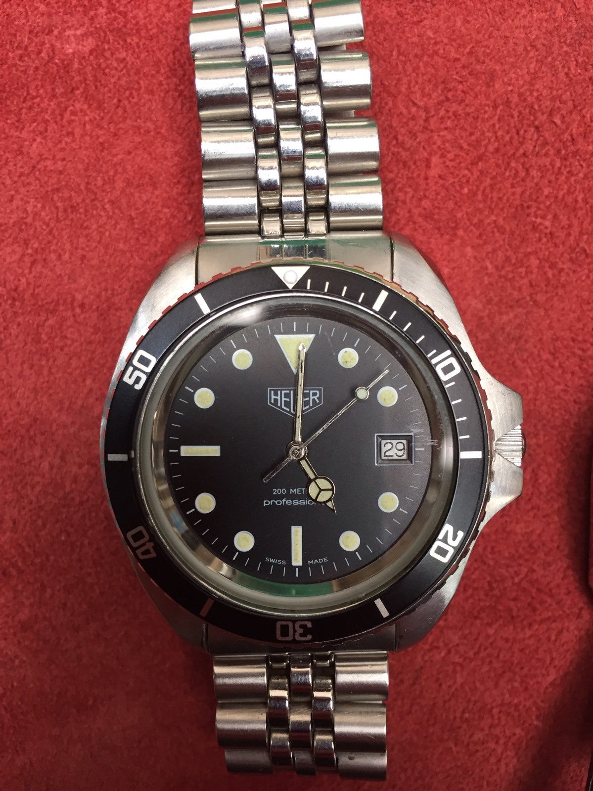 Custom Bezel Insert: Jumbo 980.006 844 Tag Heuer 1000 Professional Diver
