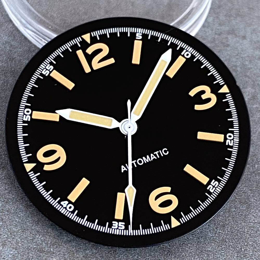 29mm Sterile Black Watch Dial For Fifty-Fathoms Collection NH35 NH36 ETA2824