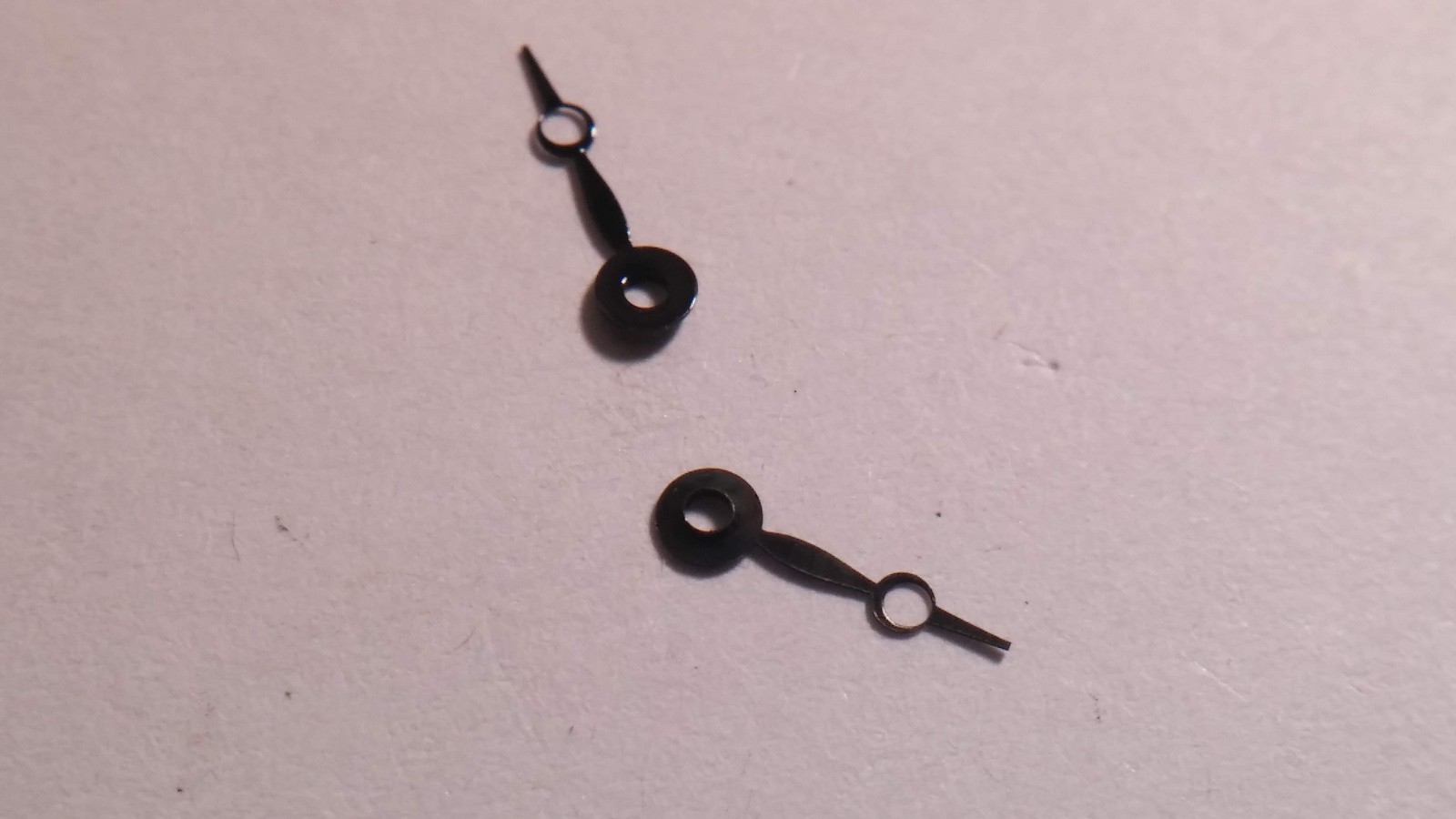 Breguet Hand. 6mm from bottom of hole. 100/21. 1338. Duco non brilliant – BLACK