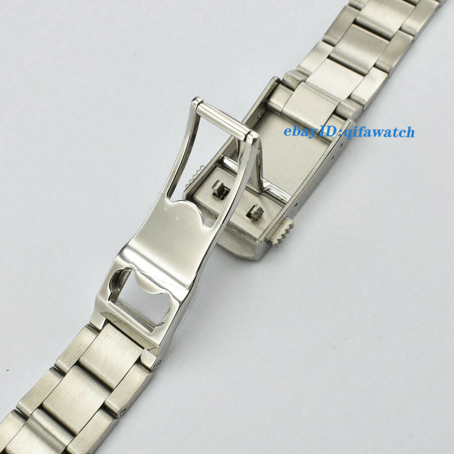 P741 Parnis 20mm 316L Solid Stainless Steel Brushed&Polished Watch Band Bracele