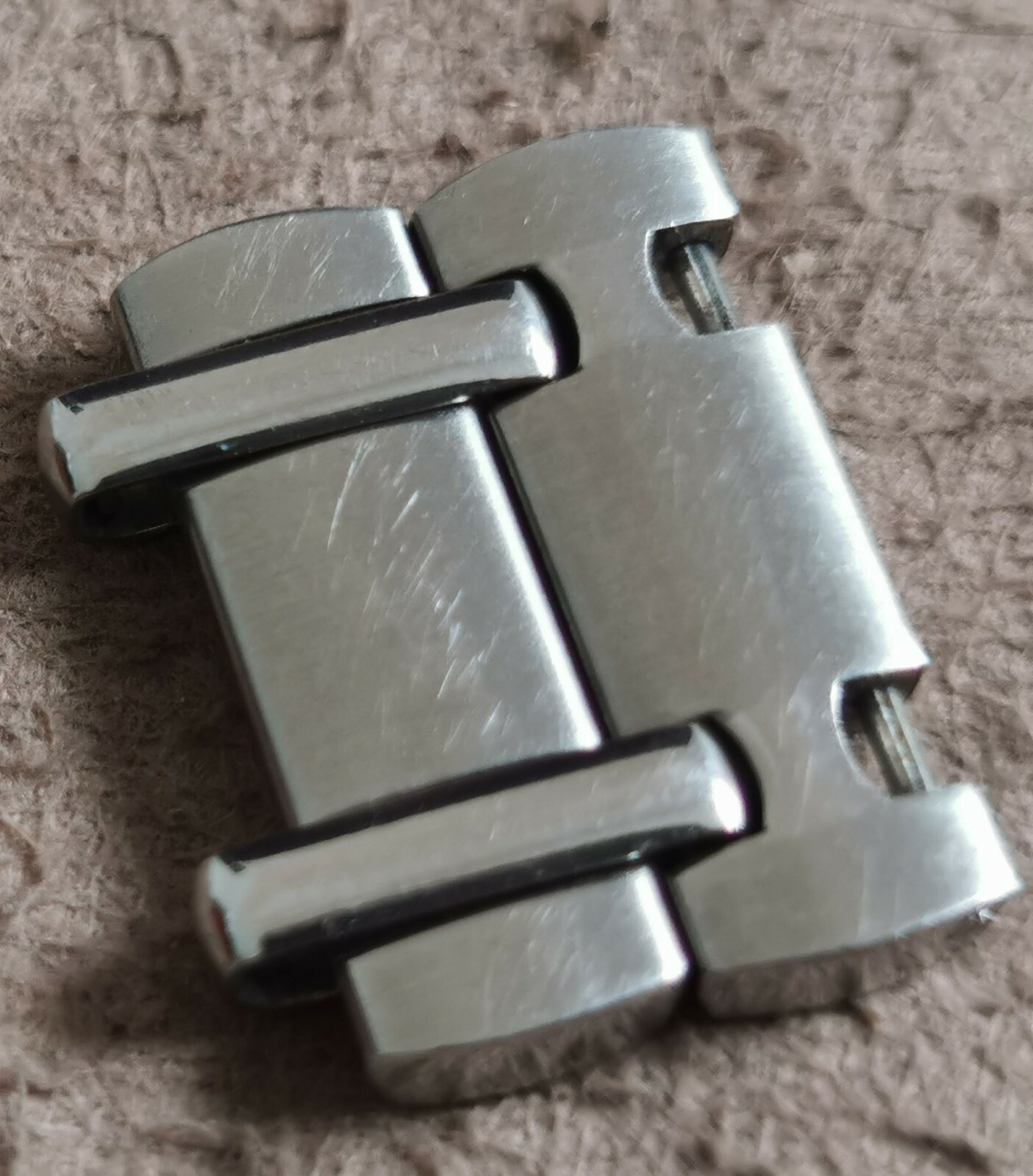Lucien Rochat vintage steel link for bracelet band “Royal Air” models mm 19