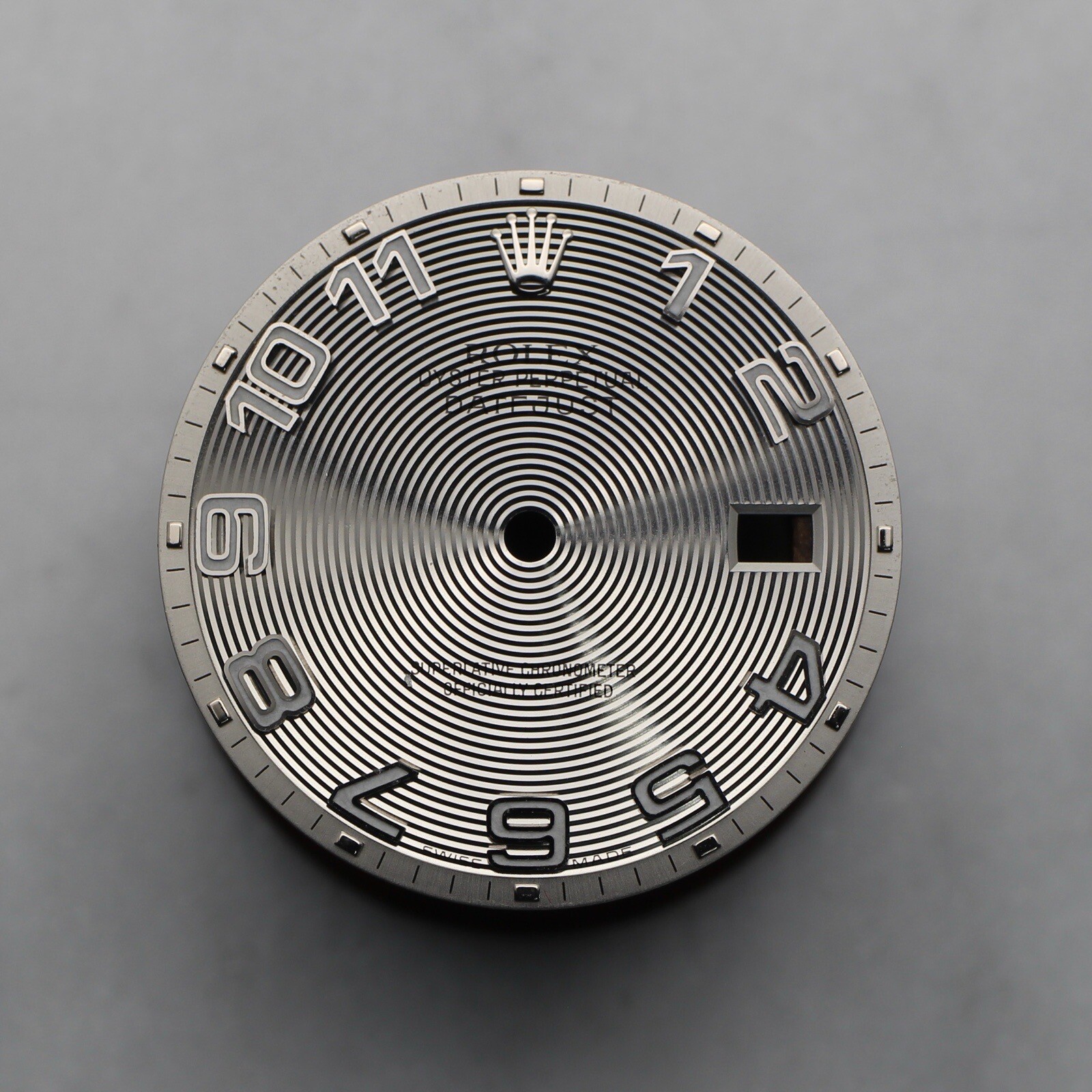 Rolex Datejust Grey Dial Concentric Dial Numbers 116200 116234 Silver