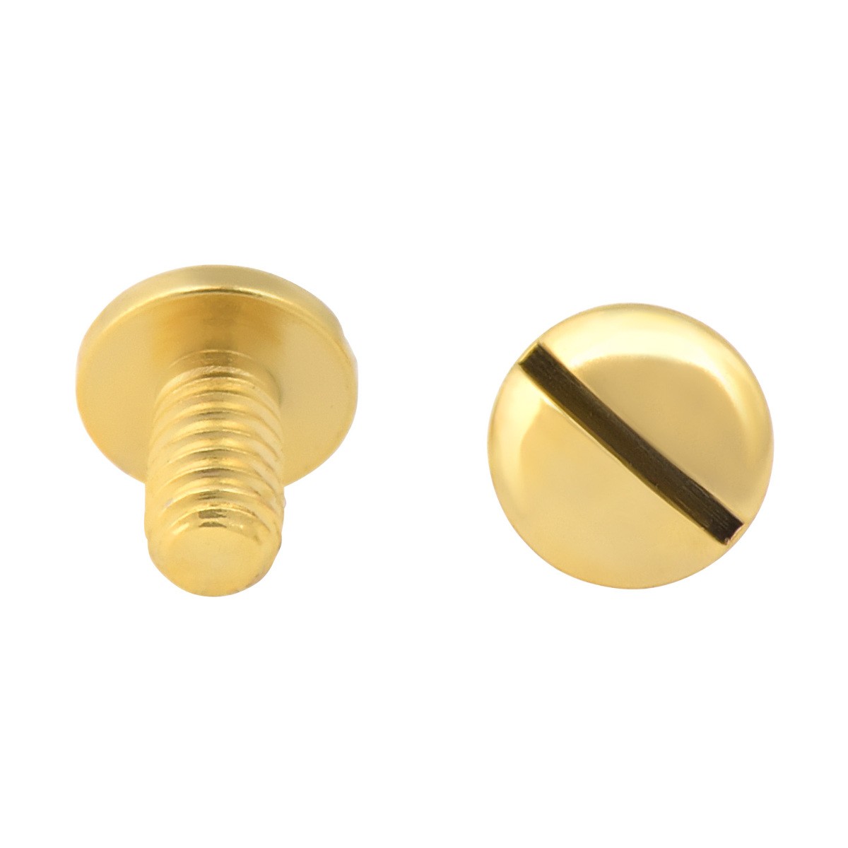 2 PCS SCREWS REPLACEMENT FOR CARTIER LOVE BRACELET EXTRA LONG THICK THREAD GOLD