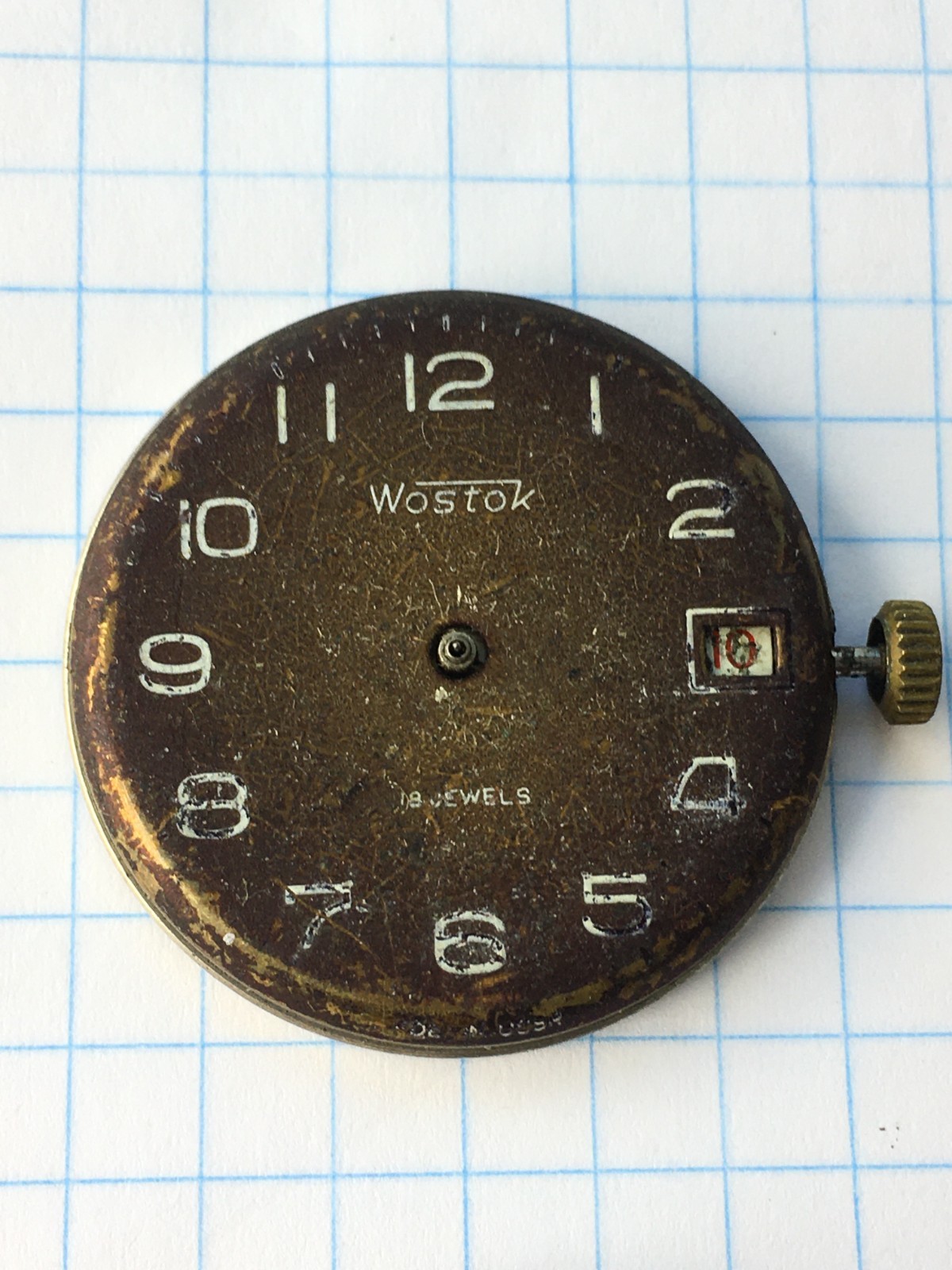 MOVEMENTS (10pcs) FOR MENS WRIST WATCH Raketa Vostok etc. USSR for parts