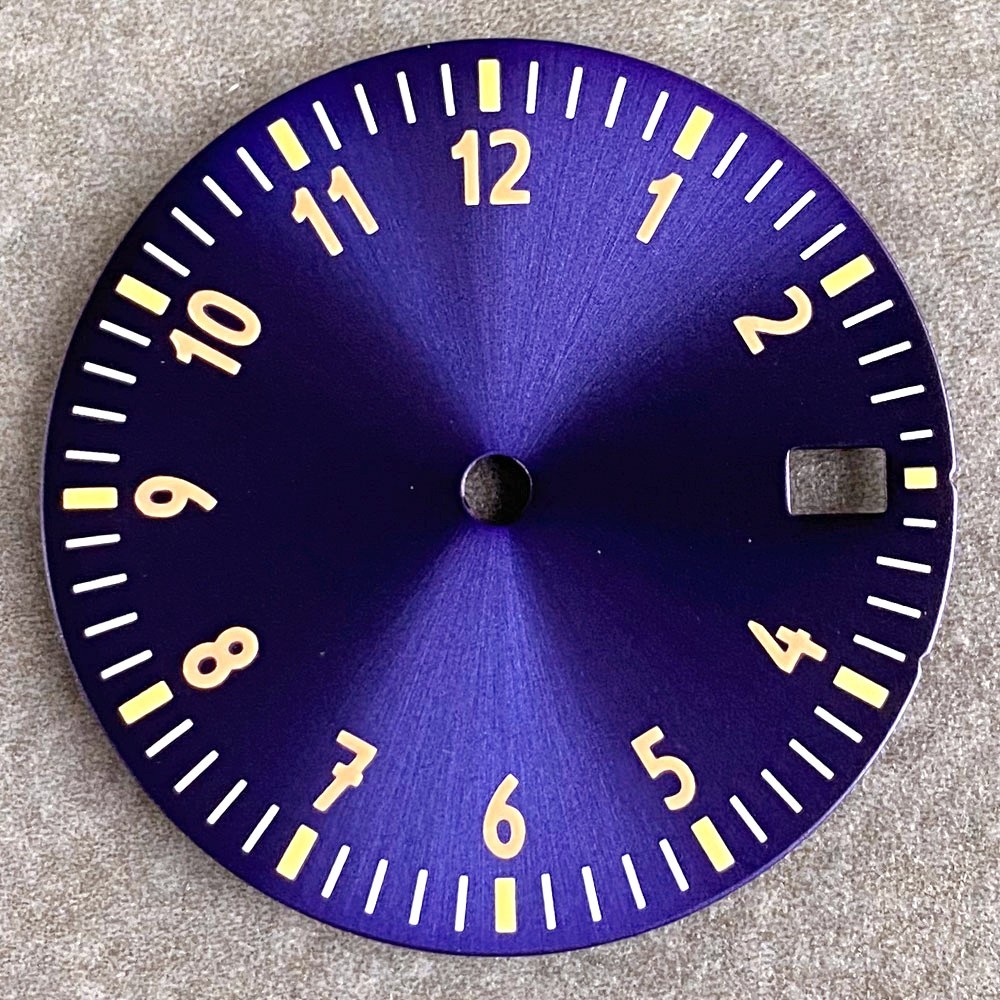 Black White Blue 29mm Sterile Watch Dial fit NH35 NH38 NH70 NH71 NH72 Movement