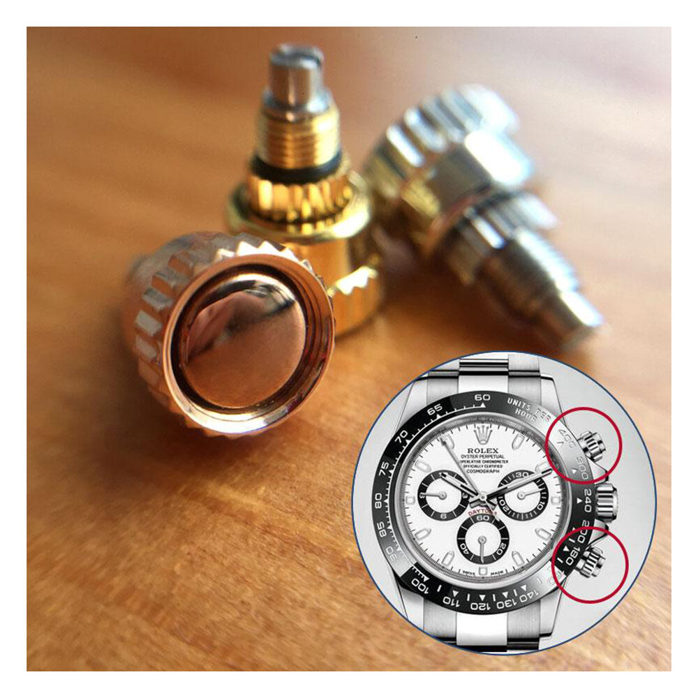 New Watch Crown Steel Pusher for Rolex Daytona Automatic Chronograph watch