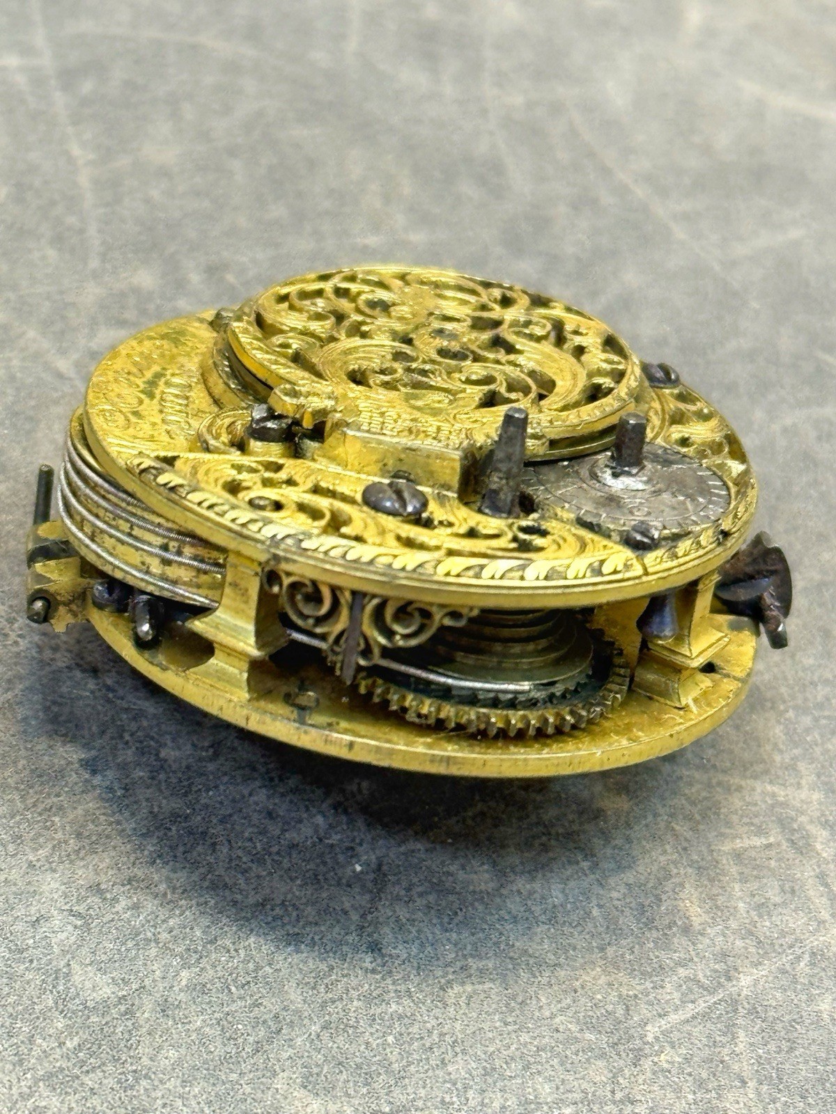 Antique Wm Ericke London Verge Fusee Pocket Watch Movement Repair