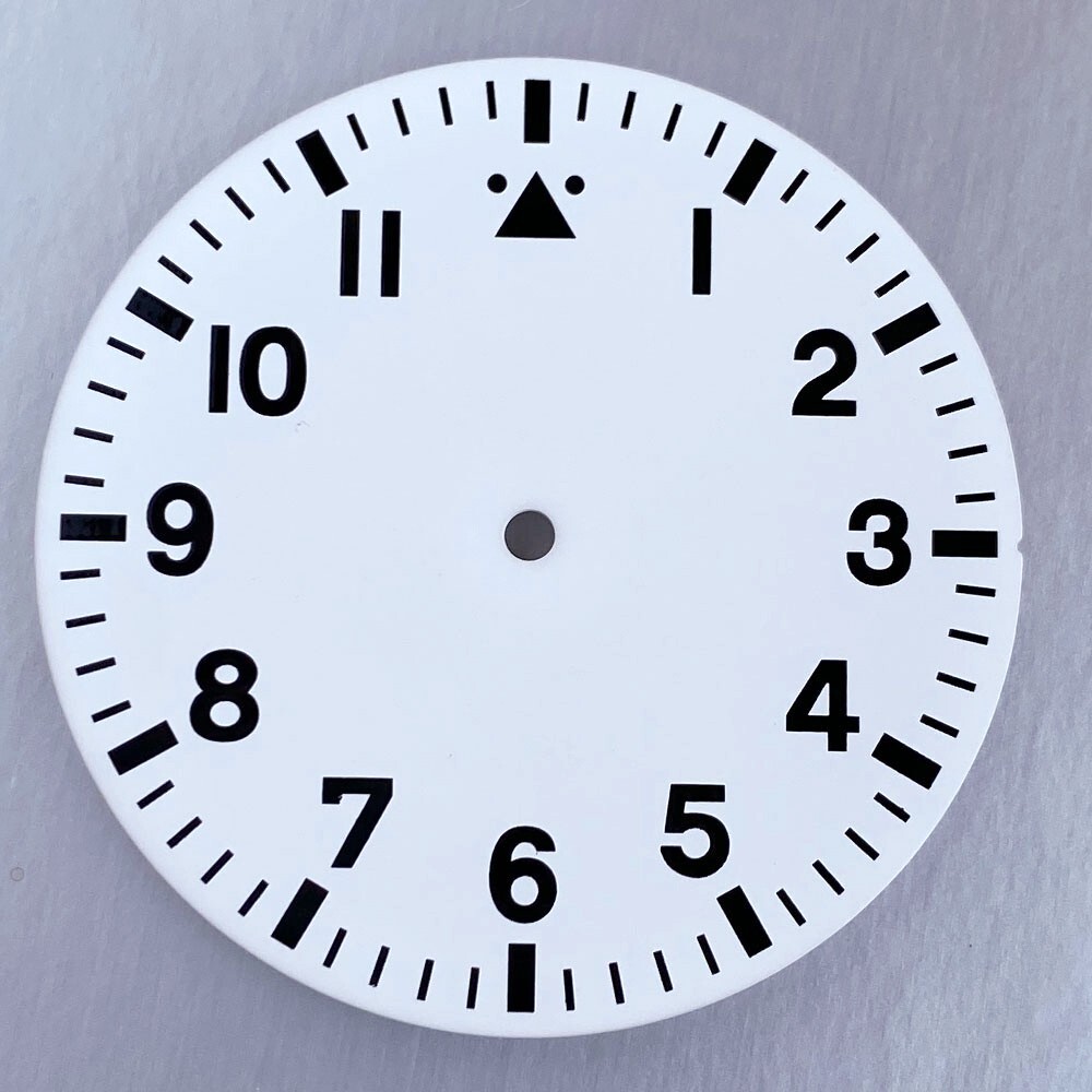 Classic Simple 38mm Black White Blue Number Watch Dial Face For NH35 NH36 2824