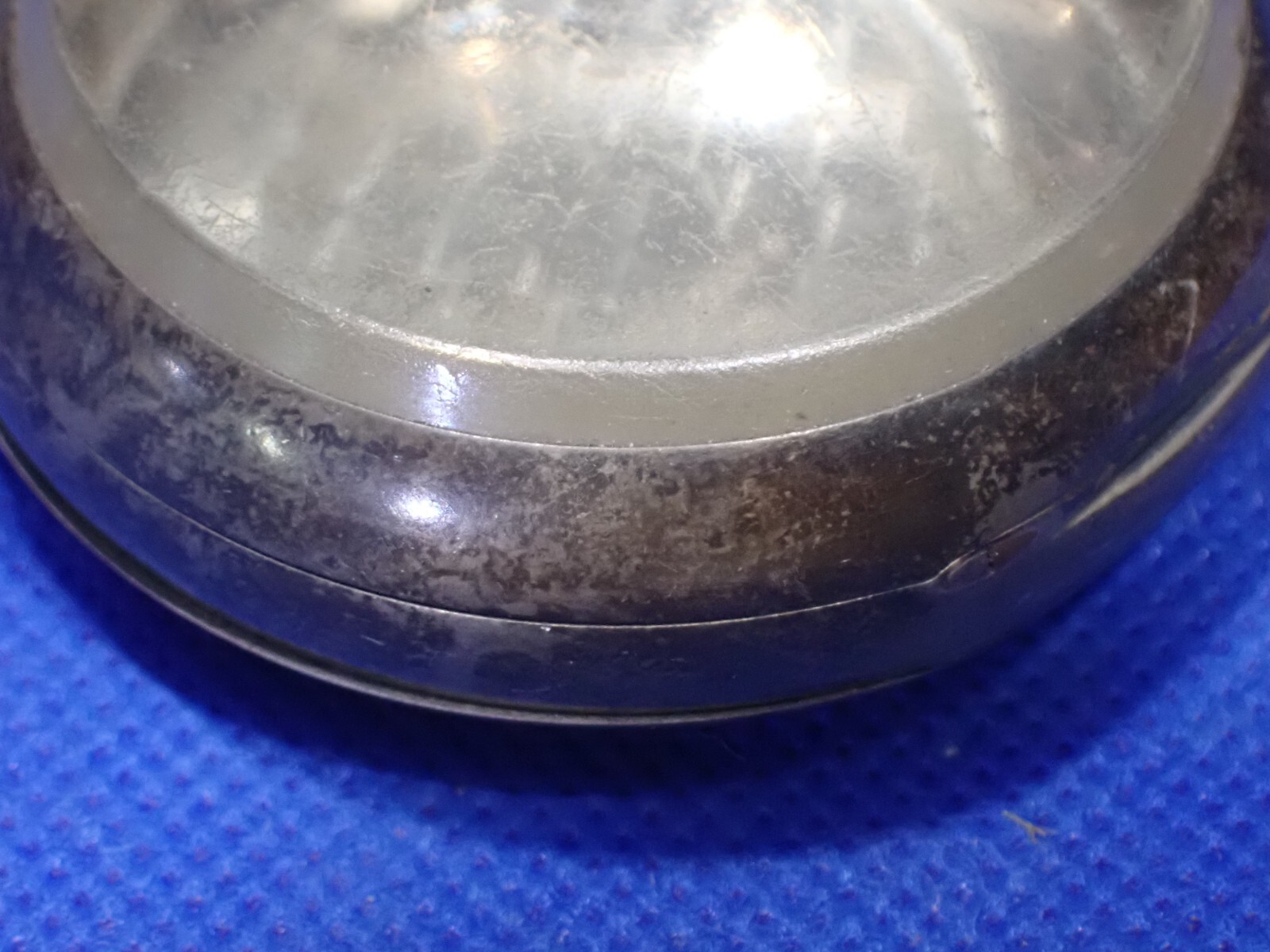 Vintage Crescent C.W.C. Co. Pocket Watch Case Crown Set 925 Fine Silver 3.2 oz