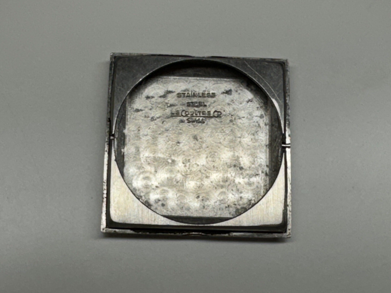 lecoultre stainless steel watch case back only