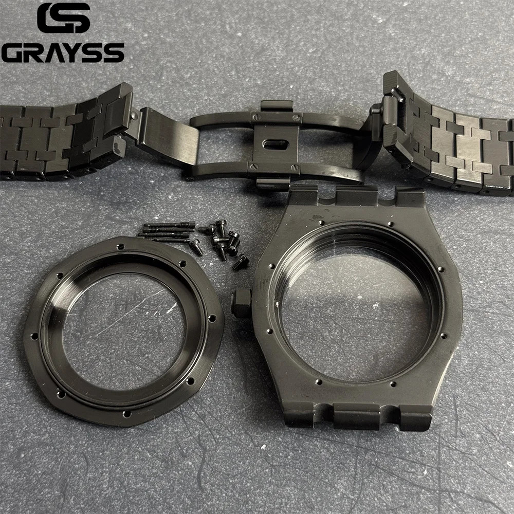 42mm PVD Steel Octagonal Case Mod Bracelet Sapphire Back NH34/35/38/70/72