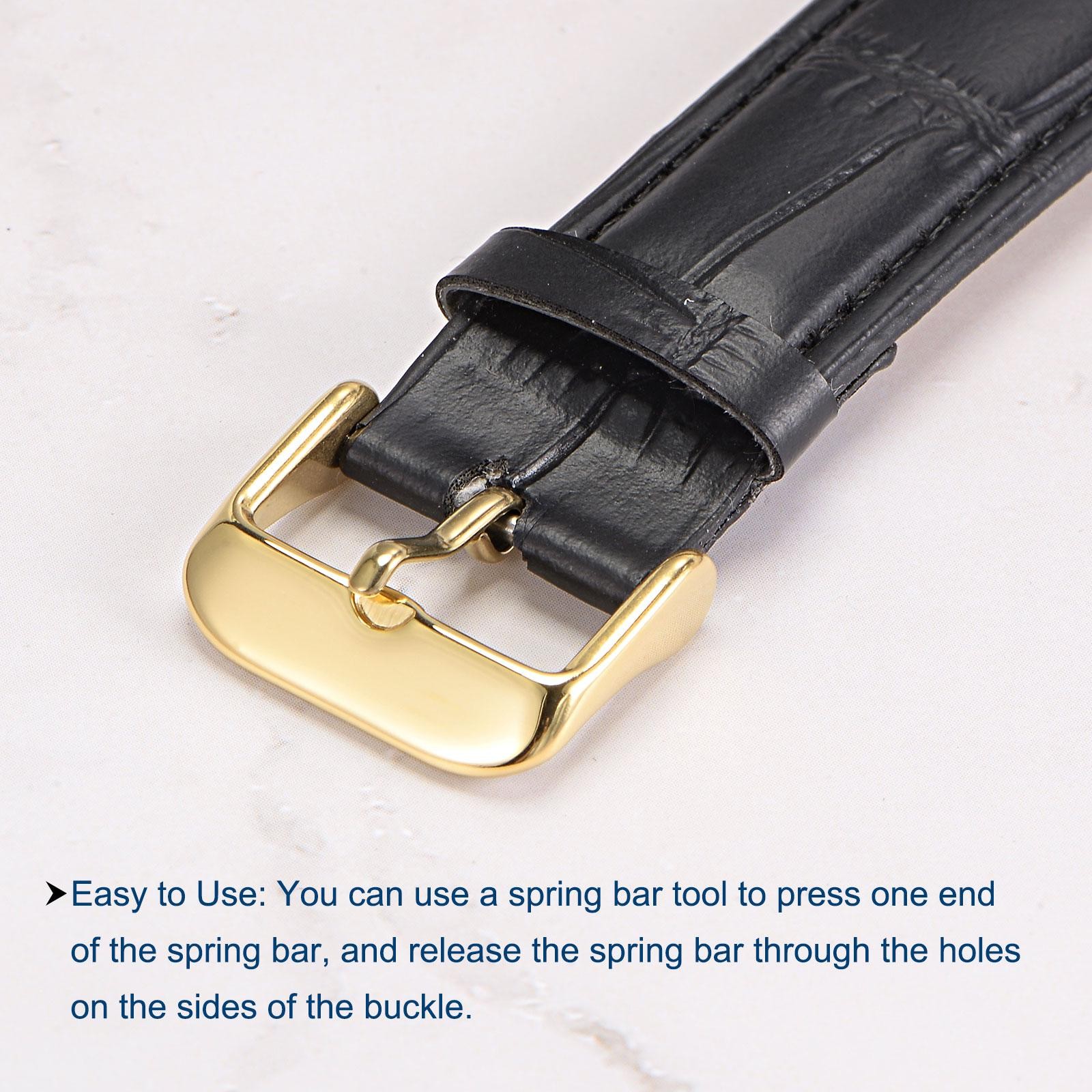 SUS316 Polished PVD Watch Buckle for 18mm Width Watch Bands Black