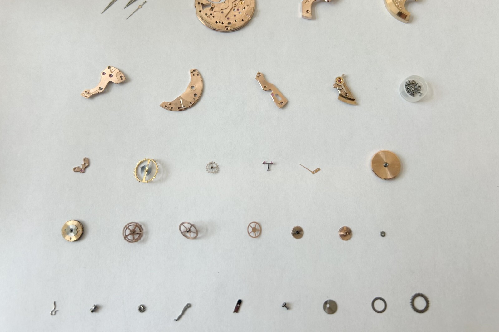 Omega Cal 470 Watch Parts Movement Balance Fork Wheels Springs Bridge Dial 2828