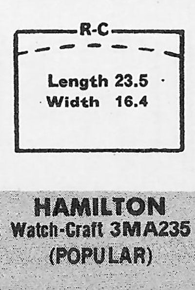 HAMILTON : BOONE & LANGFORD – Rectangle 23.5mm x 16.5mm