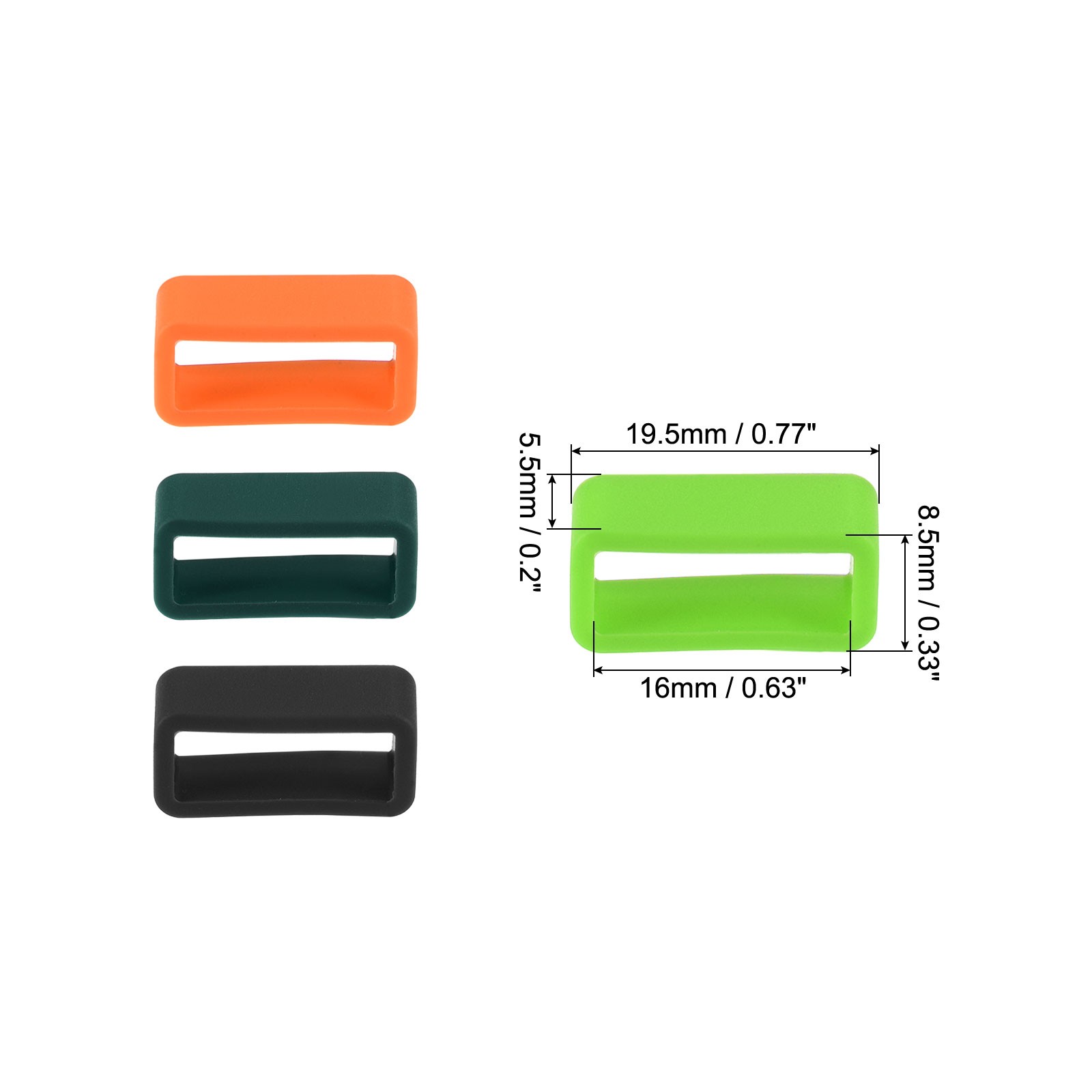 Watch Band Strap Watch Retainers for 16mm Width Watch Band 4 Color 8 Pcs