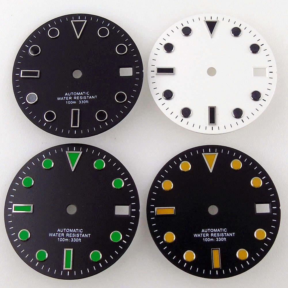 28.5mm Sterile Watch Dial For NH35 Miyota 8215 DG2813 ETA 2824 2836 Date Window