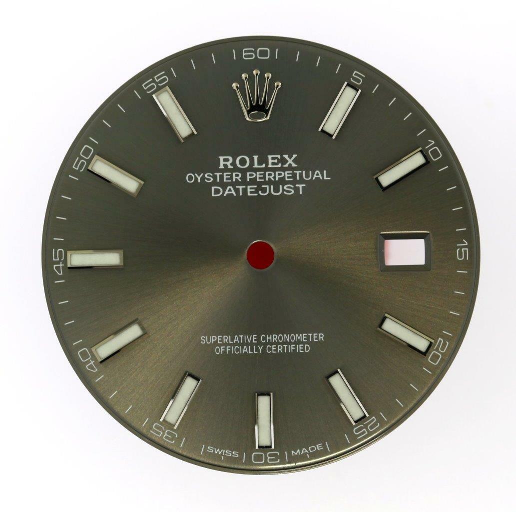 Original Men’s Rolex Datejust 41 126334, 126300 Charcoal Stick Dial S/S #J2