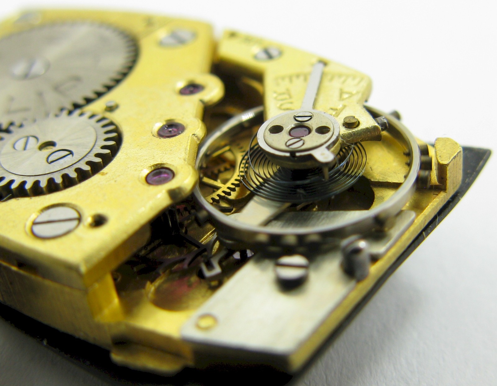 LIP T 18 15 jewels rectangle watch movement +black dial for parts
