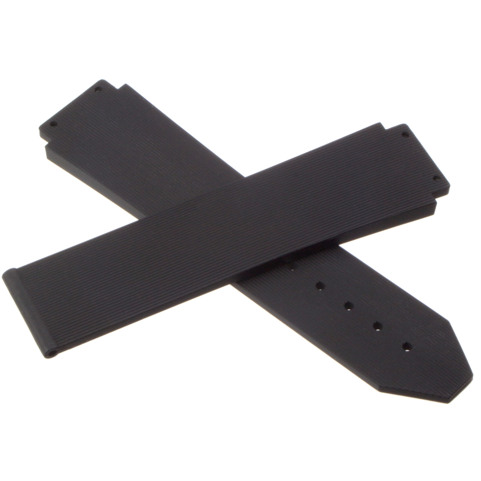 Genuine HUBLOT rubber bracelet lined black HUBLOT Classic Fusion 42 mm