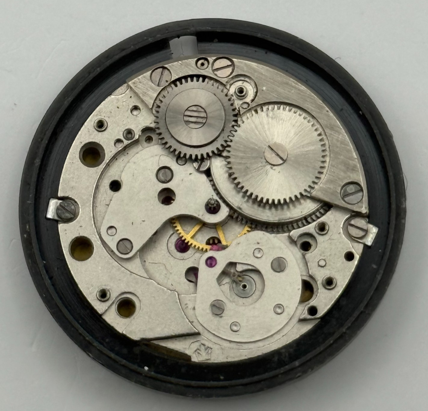 Sekonda Date Watch Movement Incomplete Manual Wind Vintage Parts Repair 25.7mm