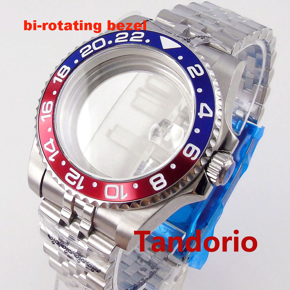 20ATM Diver Sapphire Glass 40mm Watch Case Bidirectionally Bezel Fit NH35 PT5000