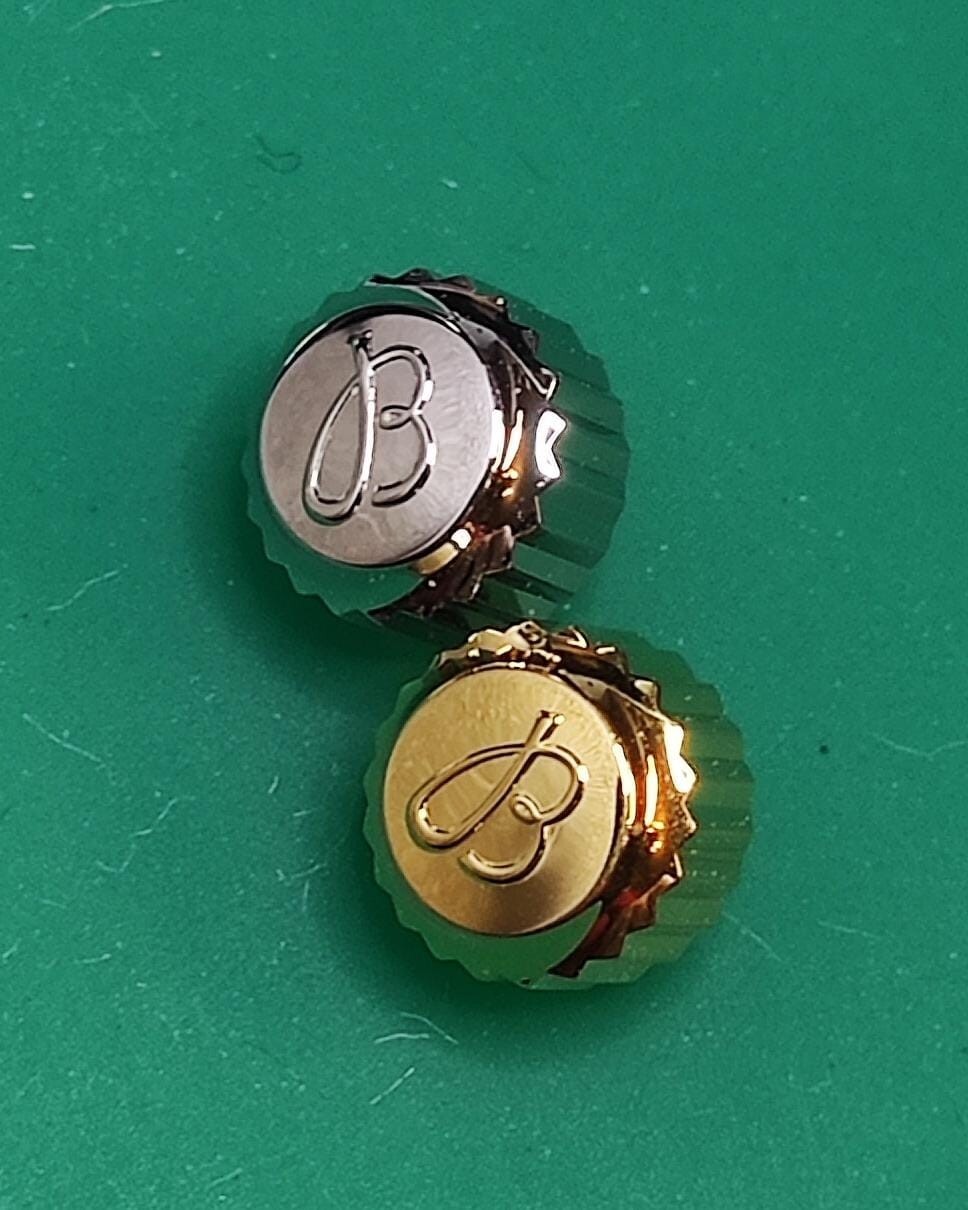 Best-fit 6.6 mm Steel / Gold Screw crown for Breitling SuperOcean A17360 etc