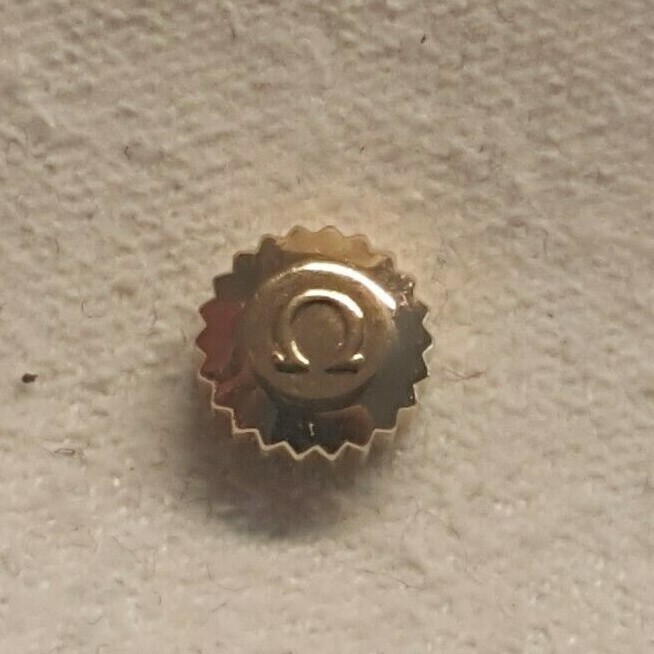 Omega Water Resistant Gold Plated Crown Part Number 42055