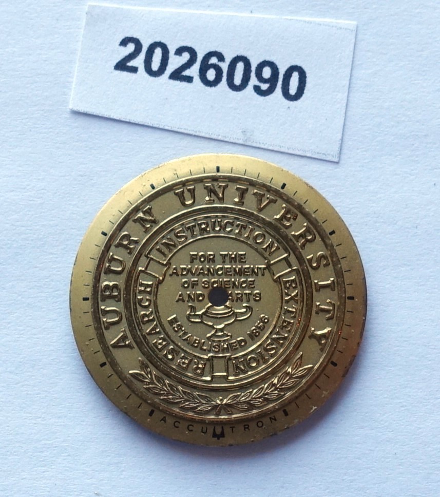 Accutron 2180 Dial : Used : Gold coloured Auburn University. Rare (2026090)
