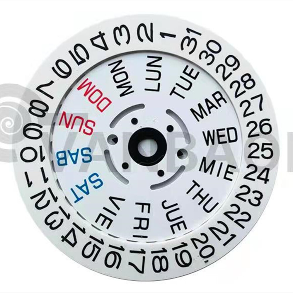 English Font Date Disk Wheel Week Wheel Fit for Movement NH35 NH36 Date@3/3.8