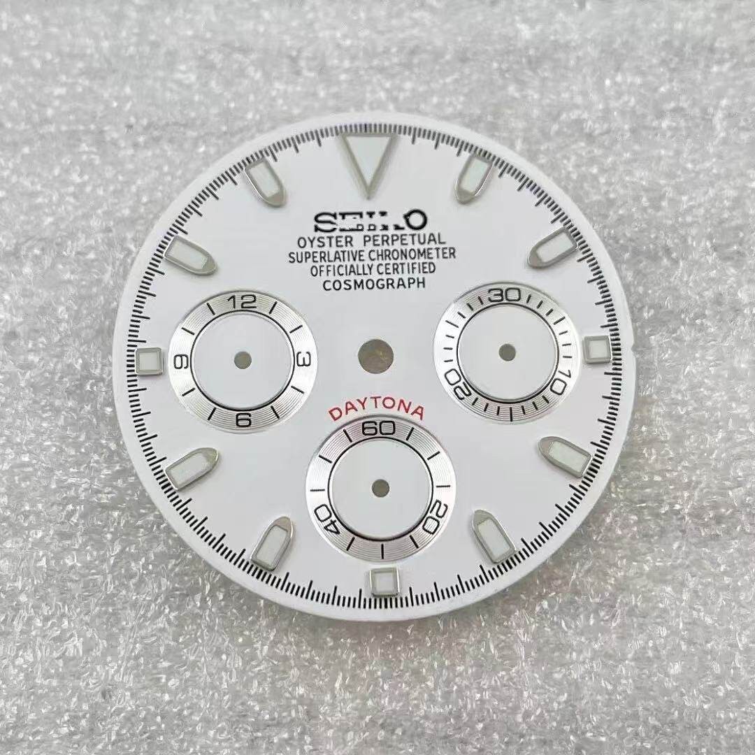 29.5mm Multi-Functional Watch Dial Green Lume for Vk63 Movement Watch Accessorie