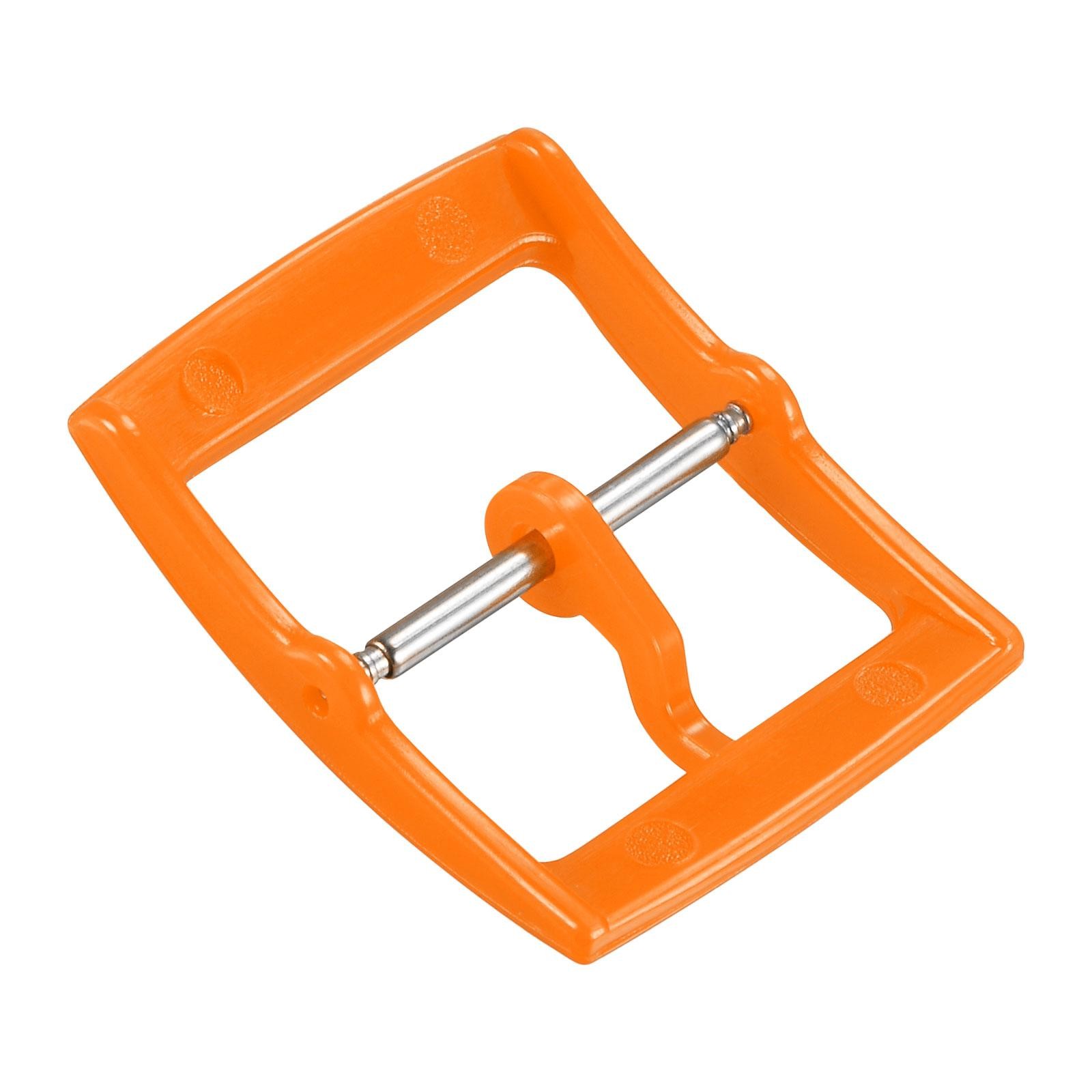 Watch Strap Clasp Plastic Buckle for 16mm Width Watch Bands Orange 2 Pcs