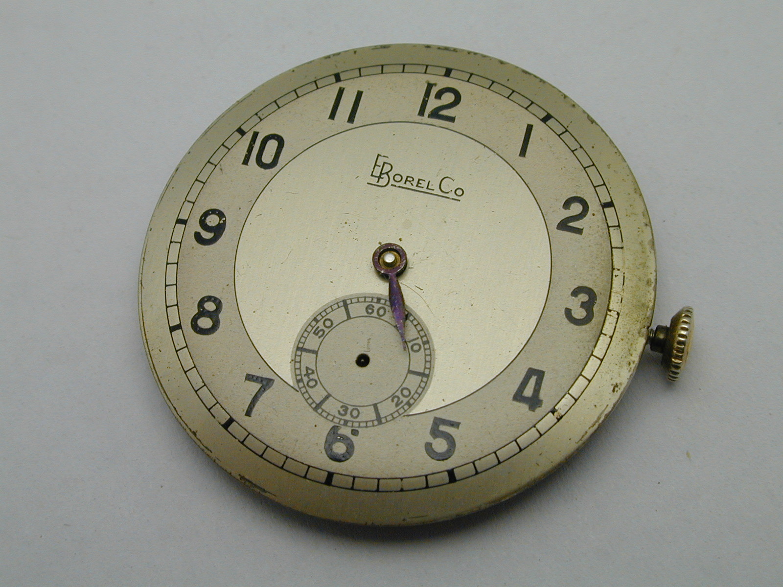 BOREL Co. WRIST WATCH DIAL AND MOVEMENT NEEDS CLEANING PERFECT BALENCE MOVEMENT