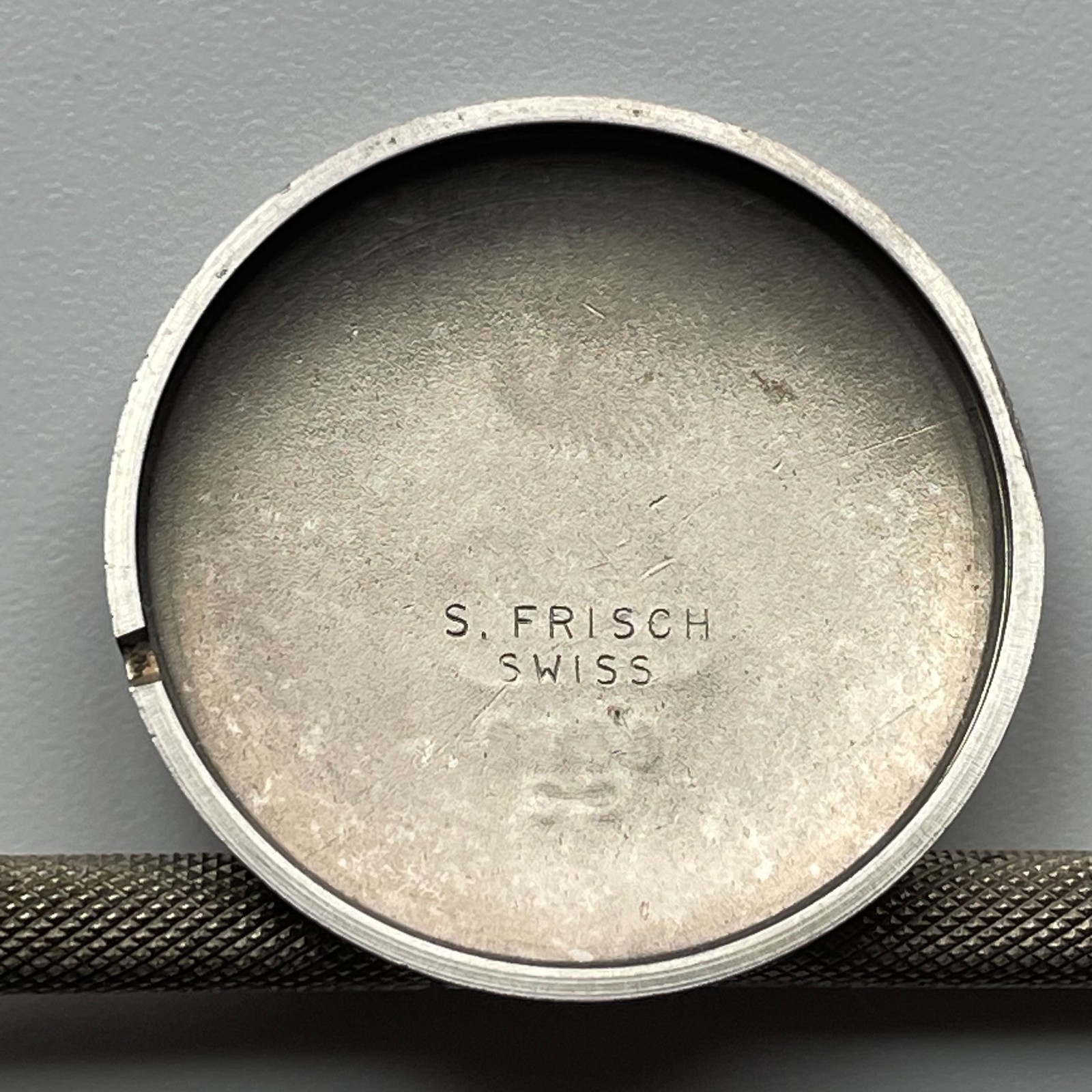 Vintage S. FRISCH Watch Case Back SWISS Aluminum 31.4mm Parts Repair