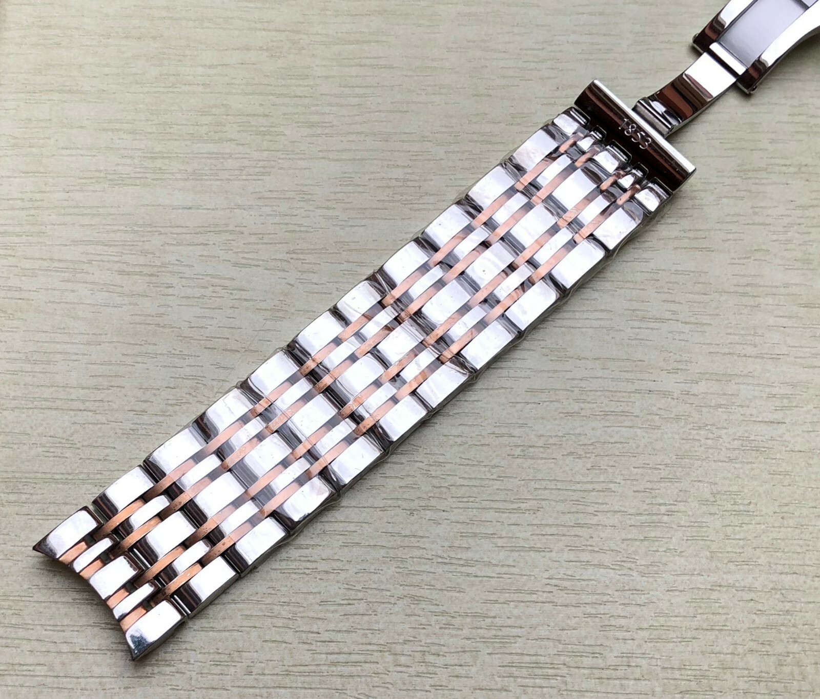19mm TWO-TONE Strap Fits Tissot Carson T085407A T085410A Bracelet/Band Watch Spa