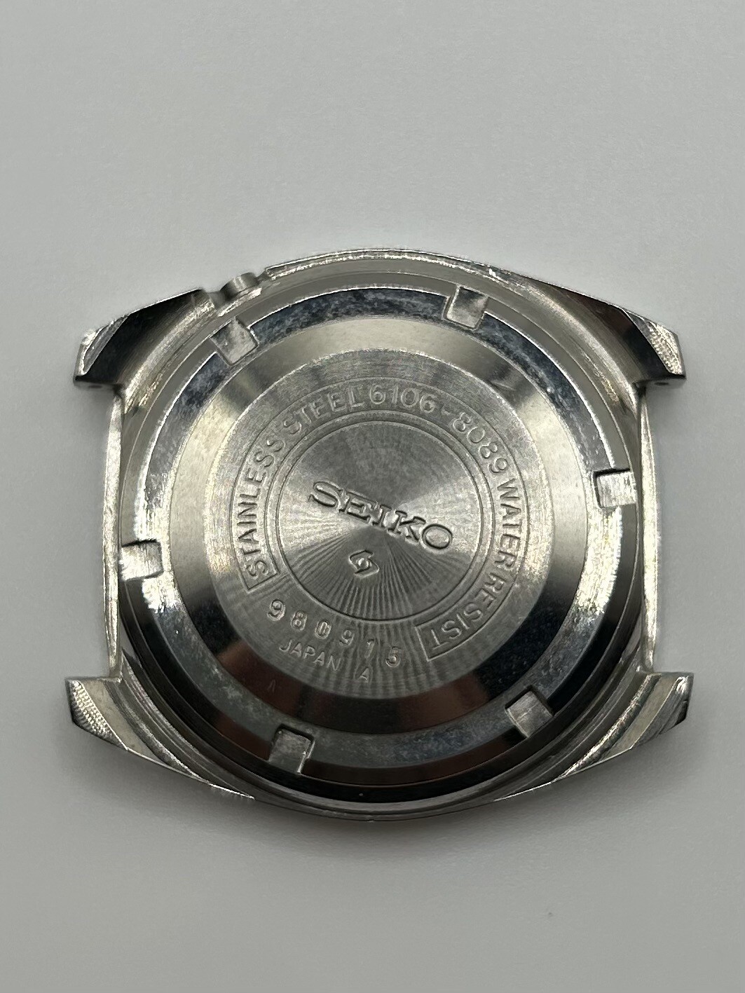 NOS Vintage Genuine Seiko 6106-8089 Stainless Steel Complete Case For Part